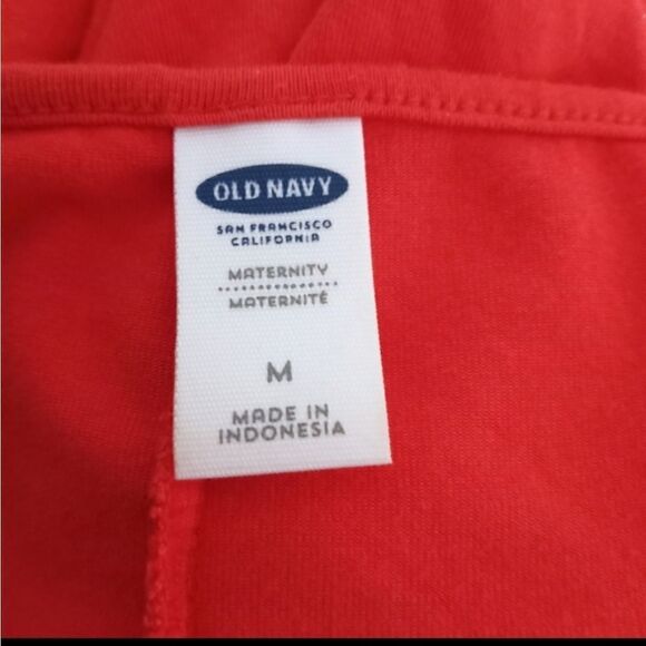 OLD NAVY ORANGE/RED MATERNITY T-SHIRT DRESS SZ.M EUC - Picture 6 of 7